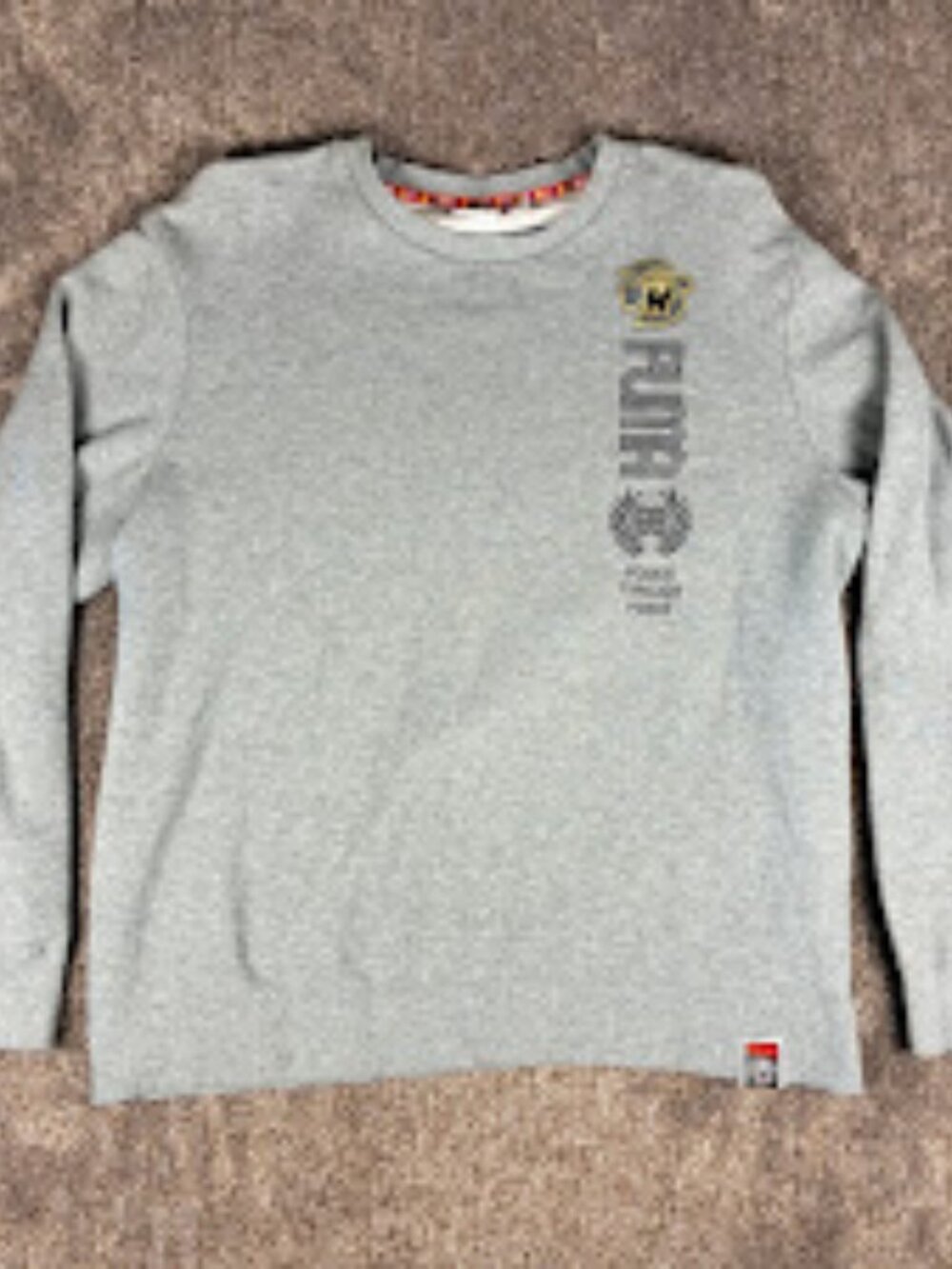 Puma X Power Through Peace Grey Sweatshirt Mens Size XXLarge
